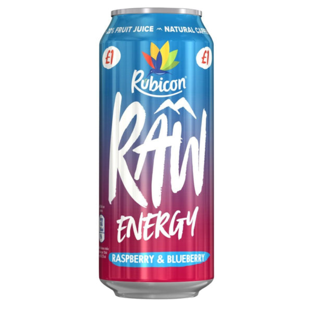 RUBICON RAW ENERGY RASPBERRY N BLUEBERRY 500ML